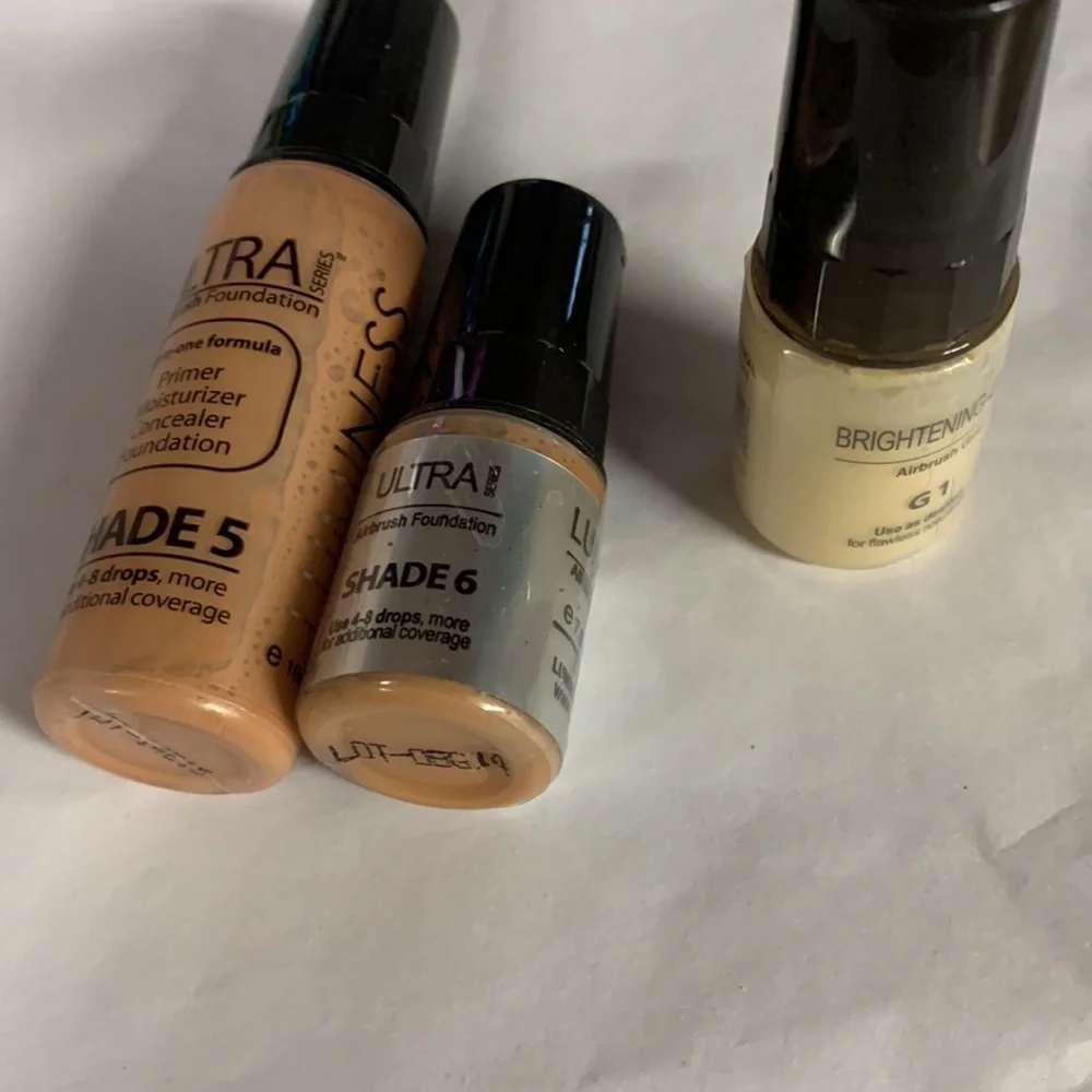 Luminess Air Ultra Airbrush Foundation  shade 5 ,6 , brightening glow sealed x3